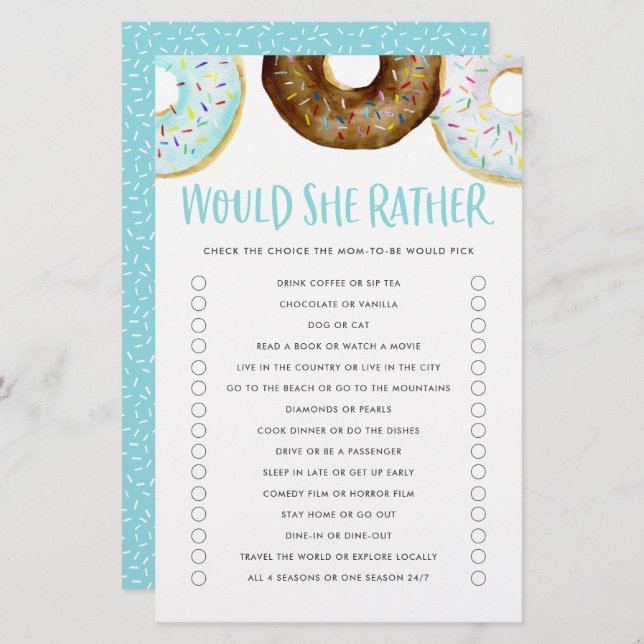 青とチョコレートのドーナツは、むしろゲームをママに行う (正面/裏面)