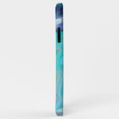 青とティール(緑がかった色)の大理石の波 Case-Mate iPhoneケース (裏面/右)