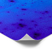 青とティール（緑がかった色）の抽象芸術絵画の ポスター (角)