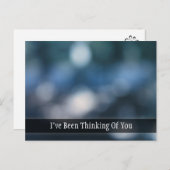 青とティール(緑がかった色)の抽象芸術《写真》ぼけ味考える写真、のYou ポストカード (正面/裏面)