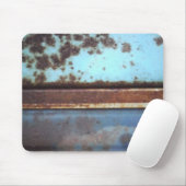 青とティール(緑がかった色)の錆びたトラックのクローズアップ マウスパッド (マウス)