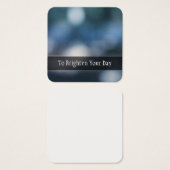 青とティール(緑がかった色)の《写真》ぼけ味フォト抽象芸術アートメッセージカード (正面&裏面)