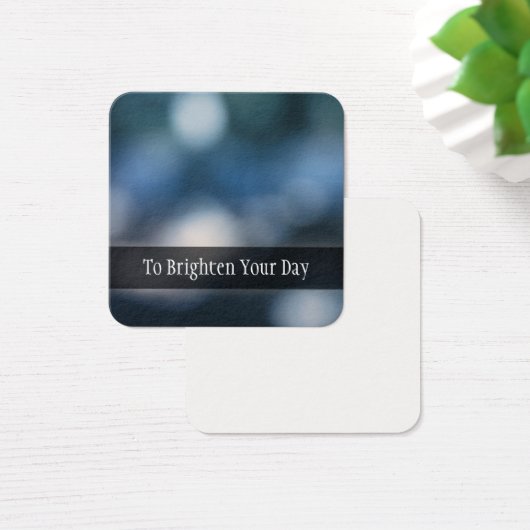 青とティール(緑がかった色)の《写真》ぼけ味フォト抽象芸術アートメッセージカード (デスク)