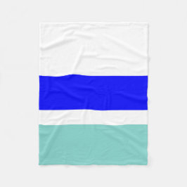 青とティール（緑がかった色） フリースブランケット