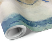 青とテラコッタの水色 ラッピングペーパー (ロールコーナー)