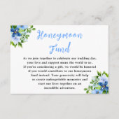 青とネイビーの花と葉 エンクロージャーカード (正面)