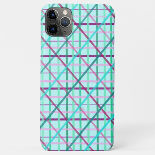 青とバラのパタ市松模様にーン Case-Mate iPhoneケース (裏面)