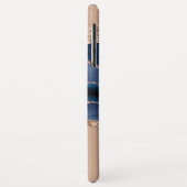 青とバラの金ゴールド液体インクアゲエレガントート大理石 Case-Mate iPhoneケース (裏面/左)