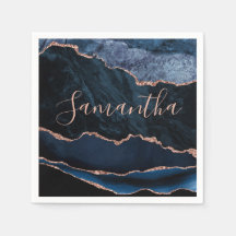 青とバラフェイク金ゴールドグリッターマーブルゲート