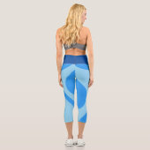 青とパターン カプリレギンス (裏面)