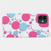 青とピンクと白の水玉 Case-Mate iPhoneケース (裏面(横))