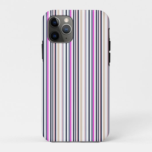 青とピンクと砂のストライプ Case-Mate iPhoneケース (裏面)