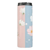 青とピンクにピンクと白の花 タンブラー (裏面)