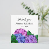 青とピンクのあじさい花結婚の感謝 (スタンド正面)