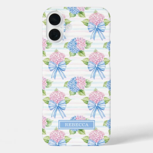 青とピンクのあじさい Case-Mate iPhoneケース (裏面)