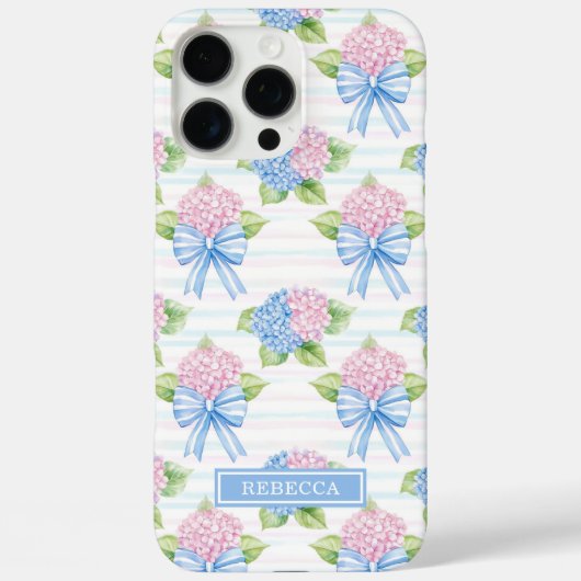 青とピンクのあじさい Case-Mate iPhoneケース (裏面)