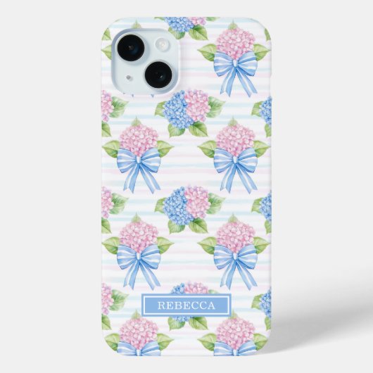 青とピンクのあじさい Case-Mate iPhoneケース (裏面)