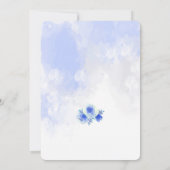 青とピンクのお茶会の誕生日招待状 招待状 (裏面)