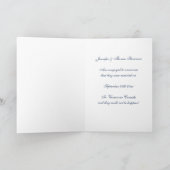 青とピンクのたった今結婚しました写真アナウンスカード 案内状 (内部)