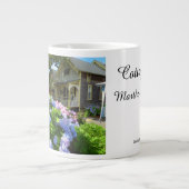 青とピンクのアジサイ – マーサのブドウ園 ジャンボコーヒーマグカップ (正面)