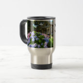 青とピンクのアジサイ – マーサのブドウ園 トラベルマグ (正面左)