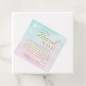 青とピンクのオンブル性別発表ベビーシャワー感謝 フェイバータグ (インサイチュ)