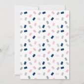 青とピンクのギフトカードシャワー招待状 招待状 (裏面)