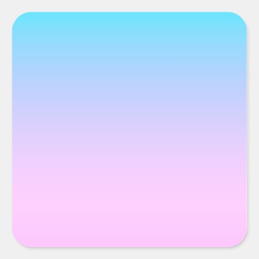 青とピンクのグラデーション背景 スクエアシール (正面)