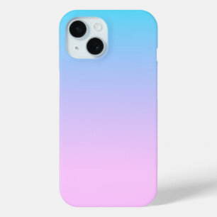 青とピンクのグラデーション背景 iPhone 15ケース