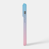 青とピンクのグラデーション iPhoneケース (左側面)