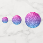 青とピンクのグリッター紙吹雪 コンフェッティ (裏面)