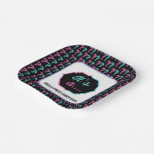 青とピンクのジェンダーのリビール ペーパープレート (傾斜あり)