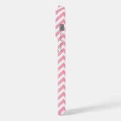 青とピンクのジグザグ模様のヒトデ iPhoneケース (左側面)