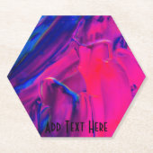 青とピンクのストロ絵を描ーク ペーパーコースター (正面)