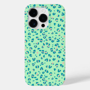 青とピンクのチーター柄 Case-Mate iPhone 14 PROケース