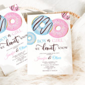 青とピンクのドーナツの性別が明らかになる 招待状