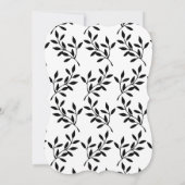 青とピンクのハートブラック書道ジェンダーの表示 招待状 (裏面)