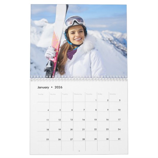 青とピンクのバラが見すぼらしいシックな木の写真 カレンダー (1月 2026)