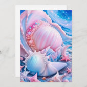 青とピンクのファンタジービーチ シーズンカード (正面/裏面)