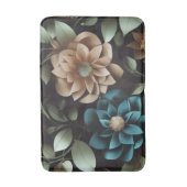 青とピンクのフローラバスマット バスマット (正面縦)