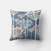 青とピンクのフローラ クッション (裏面)