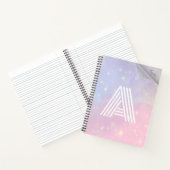 青とピンクのブラシ点滅 – 点滅 ノートブック (内部)