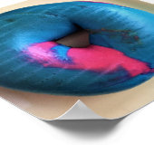 青とピンクのベーグルの写真 ポスター (角)