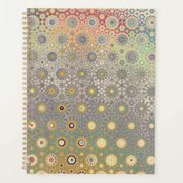 青とピンクのペルシアのスタープランナー プランナー手帳