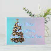 青とピンクのホリデーカード シーズンカード (スタンド正面)