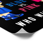 青とピンクのボクシングベビー性別がパーティーSを表示 ポスター (角)