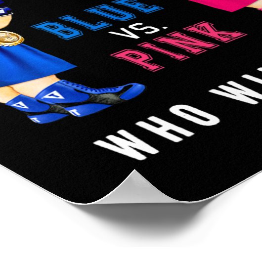 青とピンクのボクシングベビー性別がパーティーSを表示 ポスター (角)