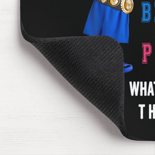 青とピンクのボクシングベビー性別の表示S マウスパッド (コーナー)