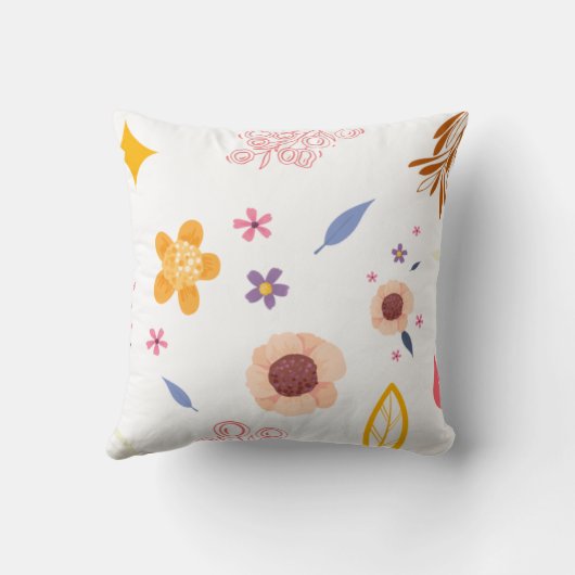 青とピンクのミニマリストフレーム境界離れ クッション (裏面)