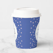 青とピンクのミニマルビジネスロカスタムゴ 紙コップ (左)